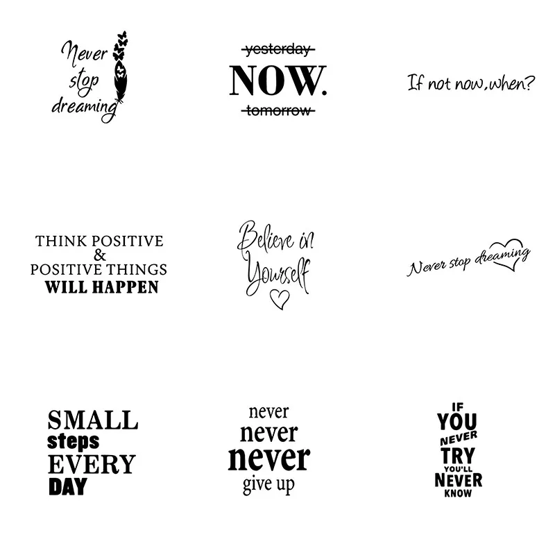 

Removable PVC Wall Stickers Modern Letters Proverbs Bible Verse Wall Art Sticker Wall Decal Home English Poetry Home Decorations