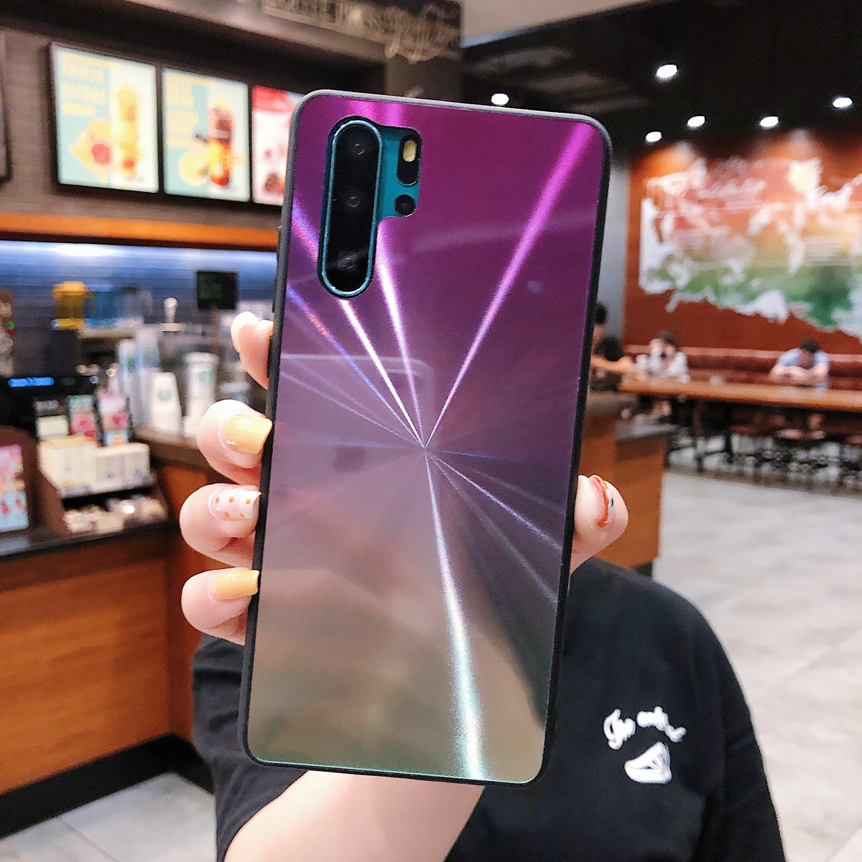 Гибридный чехол с лазерным сияющим зеркалом для Huawei Honor 8X 10 P20 P30 Mate 20 Y9 Y7 Pro Nova 3e 4e P