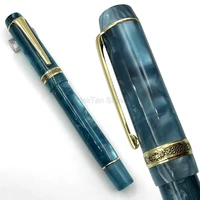 top quality kaigelu 316 marble celluloid fountain pen 22kgp medium nib dark blue phantom pattern best stationery