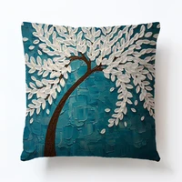 creative flower pattern pillowcase cushion decorative cover three dimensional oil living room bed accessories 45x45cm