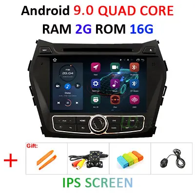 4G+ 64G 8 CORE 2 Din android 9,0 автомобильный dvd-плеер gps для hyundai IX45 Santa fe 2013 автомобильный радиоприемник Multiemdia obd2 dvr DAB ips DSP - Цвет: 2G 16G IPS