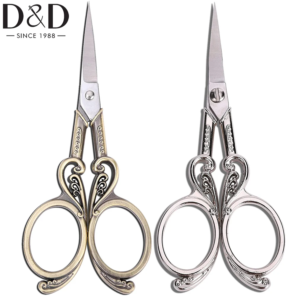 

D&D 4.5in Stainless Steel Pointed Tip Embroidery Shears Small Precise Detail Scissors for Papercraft&Sewing&Decoupage&Fabric