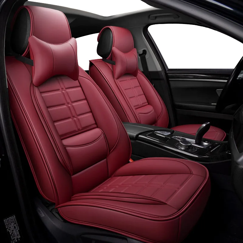 Deluxe Edition Авто PU кожаный чехол для сиденья автомобиля для haval h6 h5 f7 geely mk smart fortwo 451 toyota camry 40 opel meriva b logan подушка для сиденья автомобиля - Название цвета: Deluxe Edition