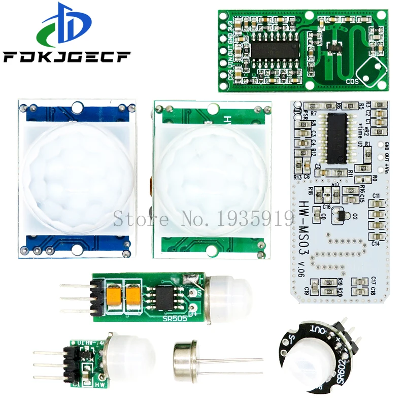HC SR501 AM312 SR602 SR505 Регулируемый ИК пироэлектрический инфракрасный мини PIR Модуль