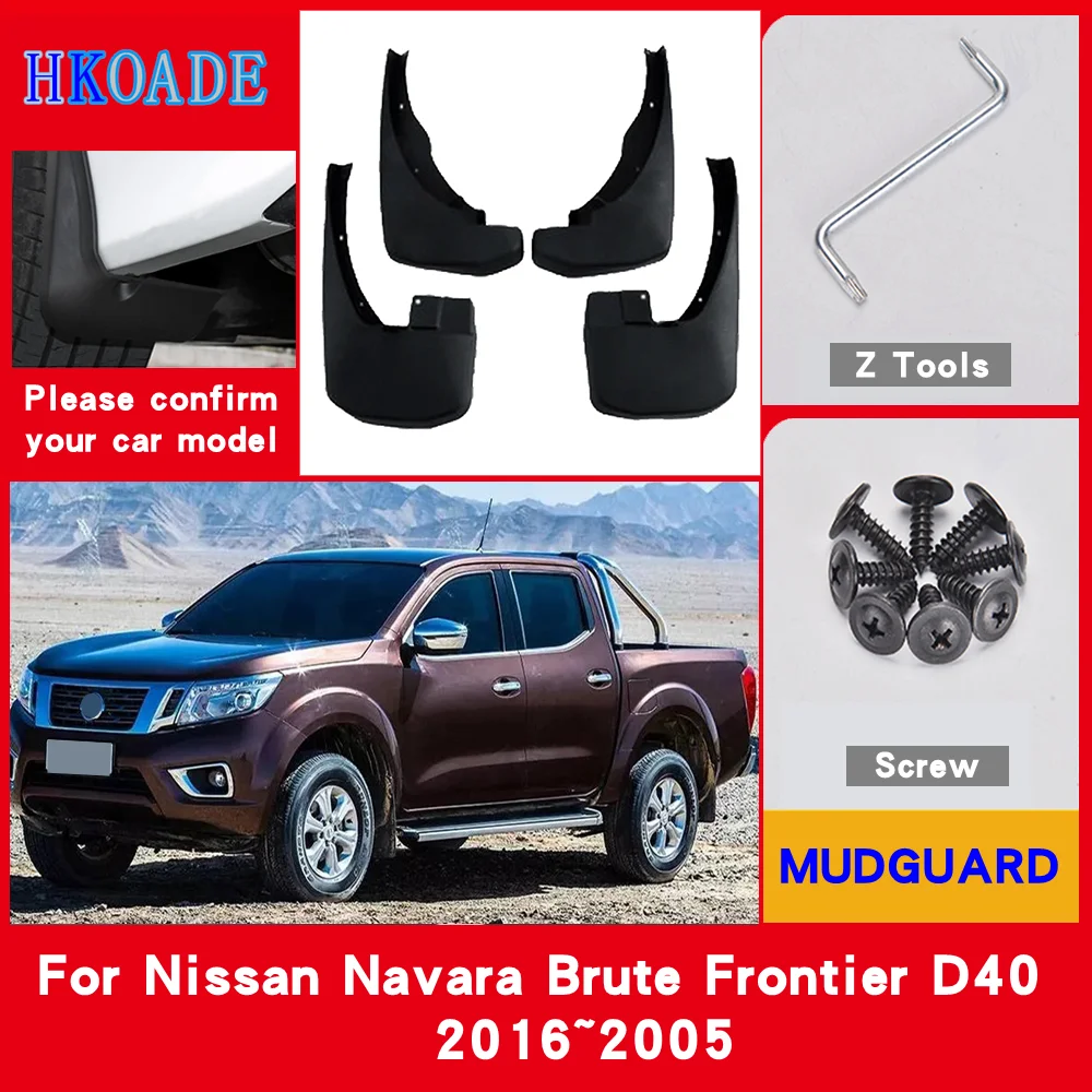 

Car Mud Flaps For Nissan Navara Brute Frontier D40 2016~2005 Mudguards Splash Guards Fender Mudflaps Car Fender Accessories