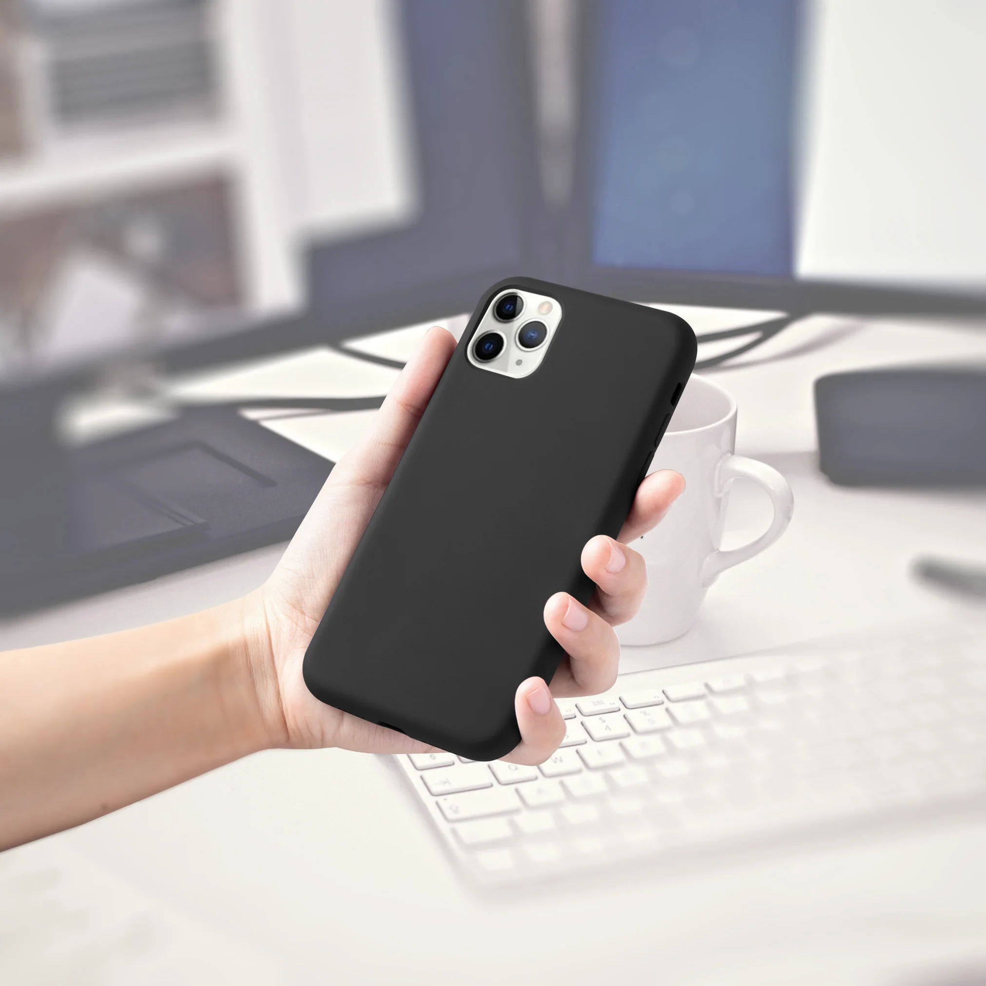 For Iphone 11 Pro Max Case 2019 Mobile Phone liquid Silicone Protective Cover Shell 1pc |
