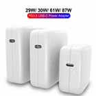 Адаптер питания USB Type-C, 87 Вт, 61 Вт, с кабелем для зарядки 2 м для новейших Macbook Pro 13, 15 дюймов, A1707, A1708, A1719, A1534