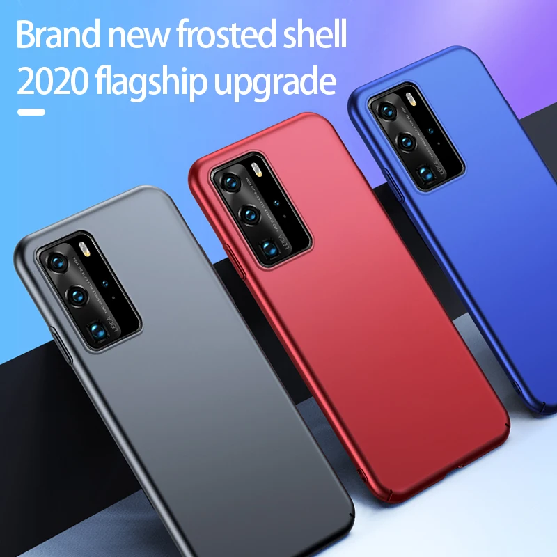 ultra thin magnetic hard matte pc phone case for huawei p40 p30 p20 pro lite mate 40 30 20 honor frosted protection cover coque free global shipping