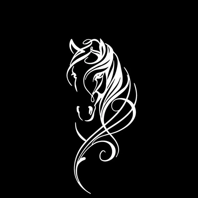 

Horse Fashion Creative Car Door Car Sticker Decoration Pattern Vinyl Decal Black/Silver 7.3CM*16.1CM