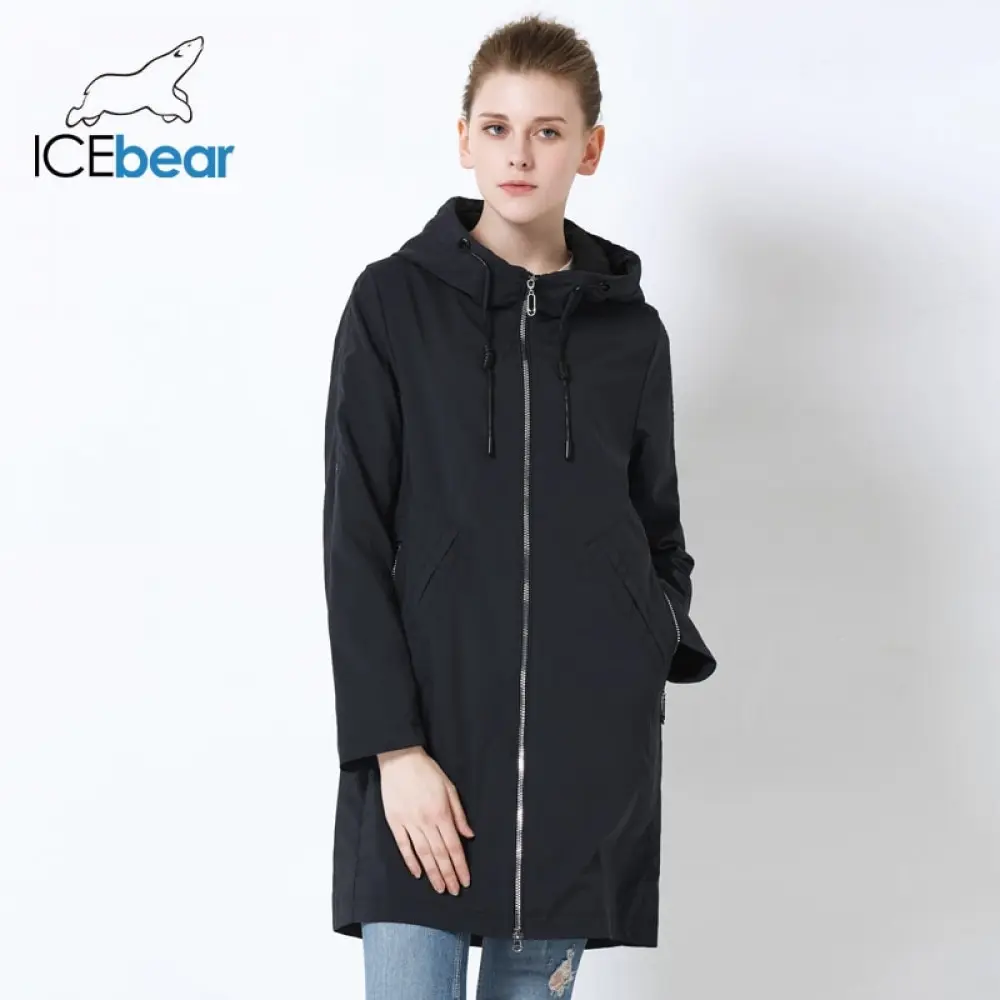 ICEbear 2019 Женская Осенняя ветровка Однорядный дизайн на молнии повседневный модный