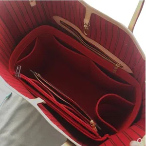 Fits For NeverFull PM MM GM Felt Cloth Insert Bag Organizer Makeup Handbag Organizer Travel Inner Pu