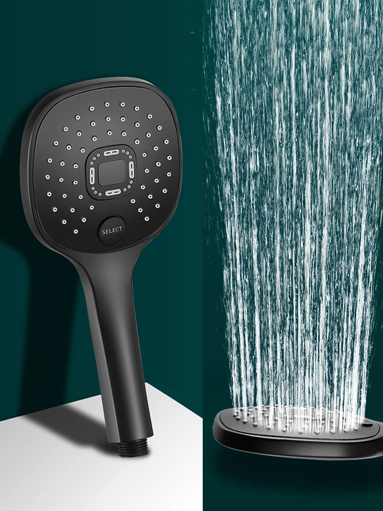 

Черная насадка для душа, набор ручных насадок для душа в ванную комнату, смеситель для ванной комнаты, настенный нагреватель высокого давле...