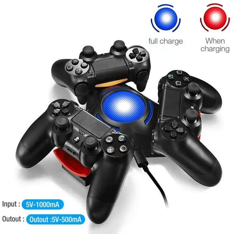 Треугольная зарядка подставка для PS4 3 в 1 контроллер LED Зарядное устройство
