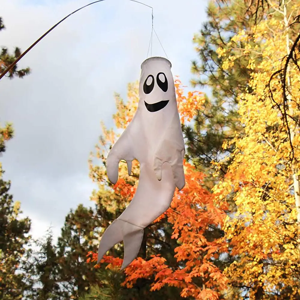 2 шт Хэллоуин украшения Призрак ветер носки висячие флаг для дома двора сад