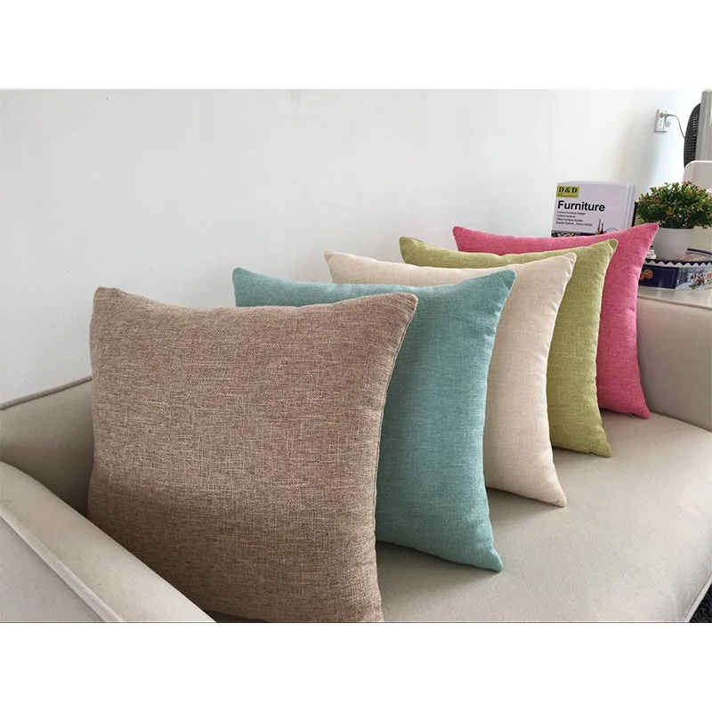 

Solid Color Sofa Cushion Cover 30x50/40x40/45x45/40x60/50x50/55x55/60x60cm Decorative Pillow Cover Cover for Car Seat Decoration