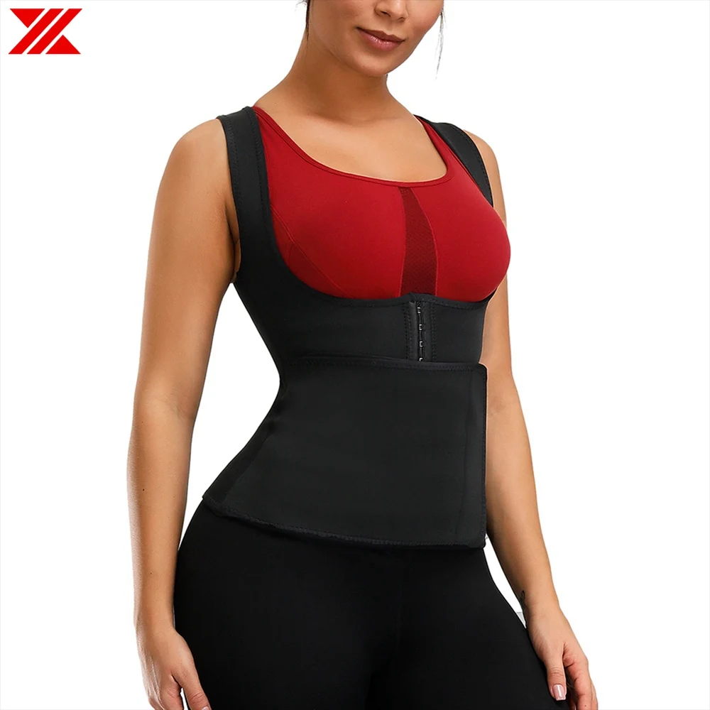 HEXIN жилет для женщин неопреновый костюм сауны утягивающий корсет похудения|Топы|