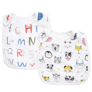 Слюнявчик детский Muslinlife, из 2018 бамбукового хлопка, для мальчиков и девочек