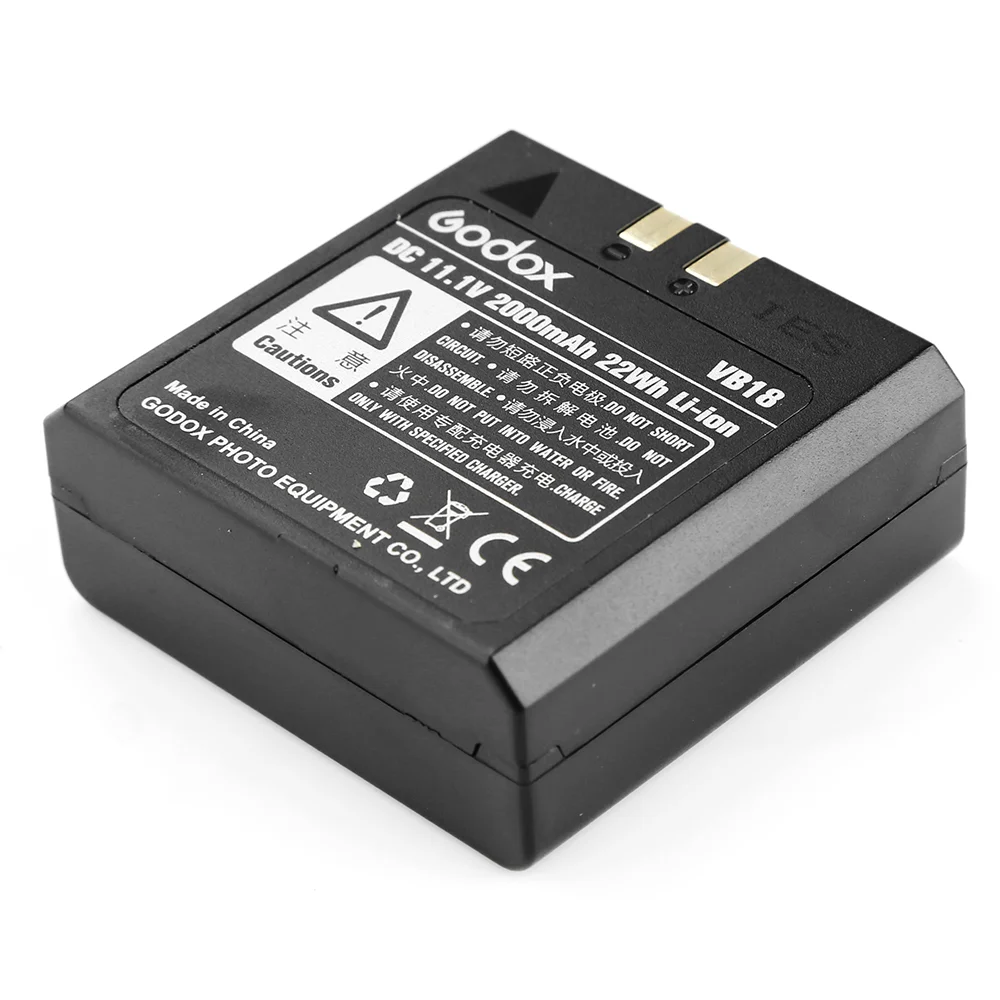 

Godox VB18 DC 11.1V 2000mAh 22Wh Lithium-ion Li-ion Battery for Ving V850 V860C V860N Flash Speedlite (VB-18 Battery)