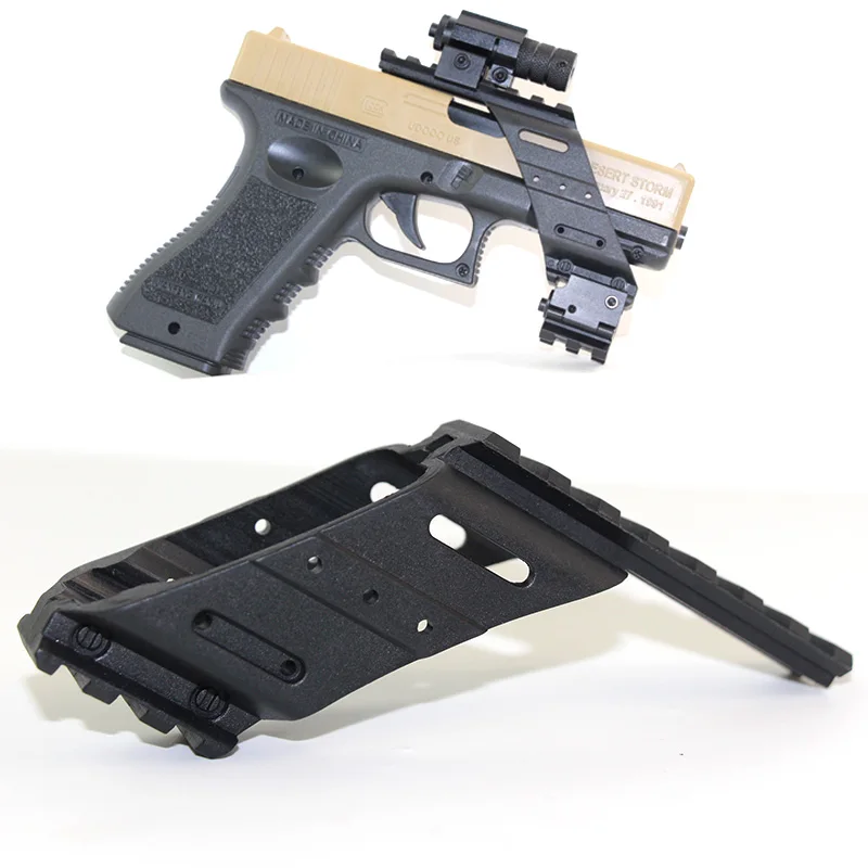 

Airsoft Hunting 20mm Pistol Scope Rail Mount for Glock 17 1911 Weaver Picatinny Rail Laser Sights Light Polymer Base Mount