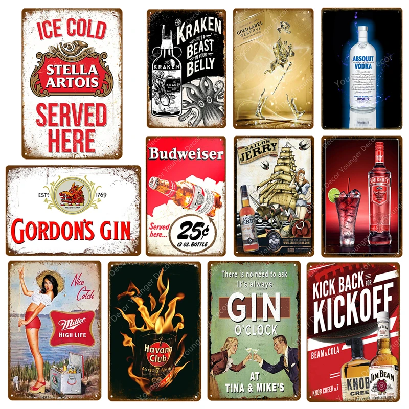 Винтажная декоративная тарелка для бара паба украшения стен рекламы пива