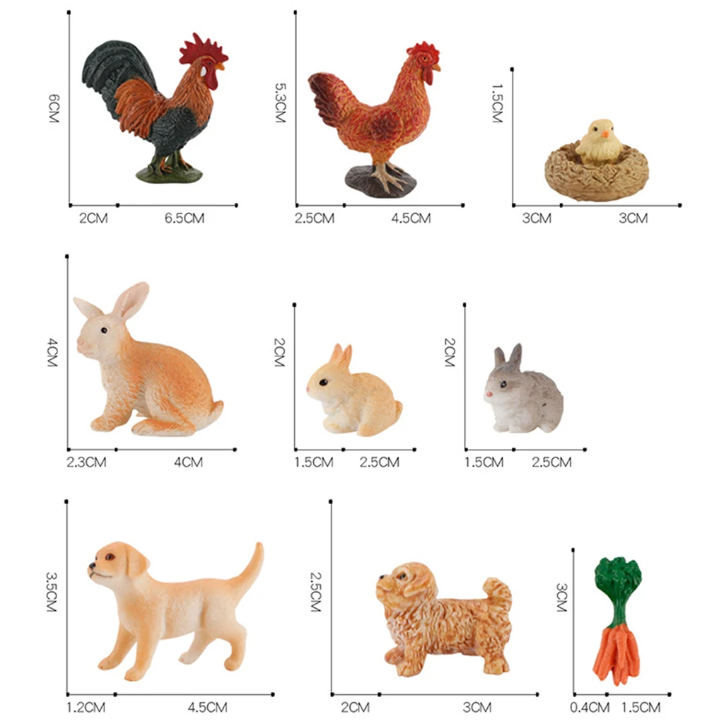 PVC Realistic Animals Model Toys Figures Miniature Sand Table Scenes Decor Gifts Playset | Игрушки и хобби