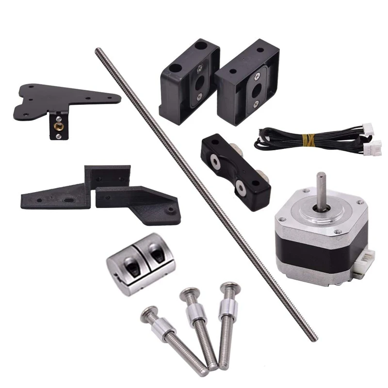 3d printer accessories dual z axis leading screw rod upgrade kit with stepper motor replacement for creality ender 3 free global shipping