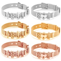 2020 hot european fashion jewelry colorful mesh bracelet set with charms fine bracelet bangle for women men gift
