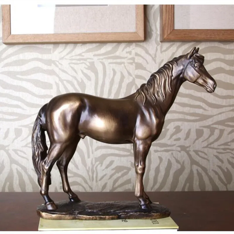 

AMERICAN STYLE MODERN CREATIVE HORSES ART SCULPTURE ANIMAL HORSE STATUE RESIN CRAFT LIVING ROOM DECORATIONS FOR HOME R3824
