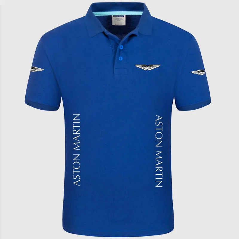 

2021 Summer fashion men short sleeve polos mens shirts tops Aston Martin polo shirt 5 colors