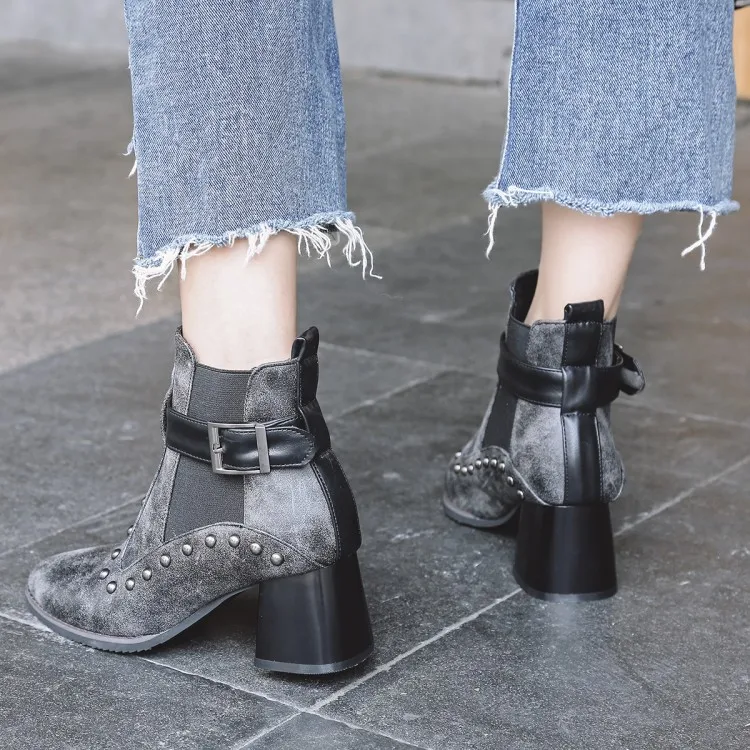 Большие размеры 9 10 11-17 ботинки женская обувь ботильоны для женщин женские зимняя