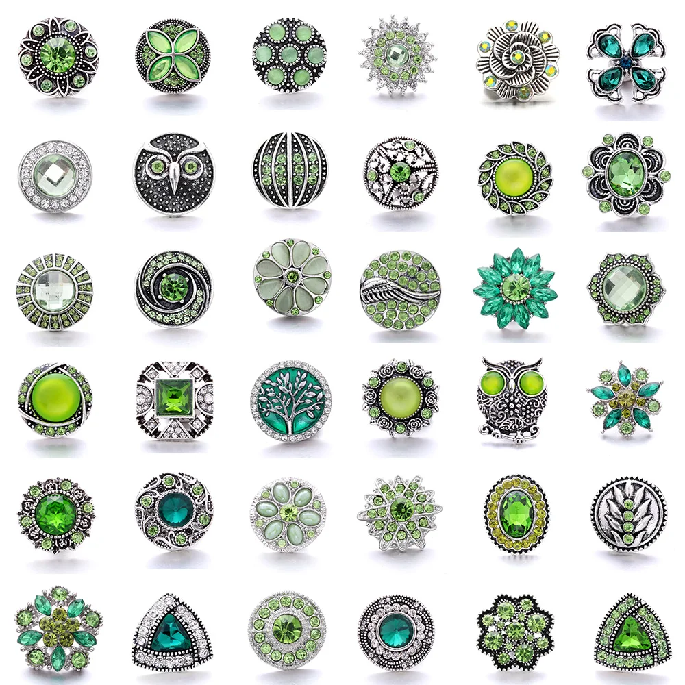 5 шт./партия, женские кристаллические кнопки-застежки