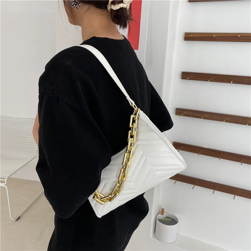 fashion check embossed handbags new pu leather chain shoulder bag 2021 fashion texture shopping bag zipper embossed underarm bag free global shipping