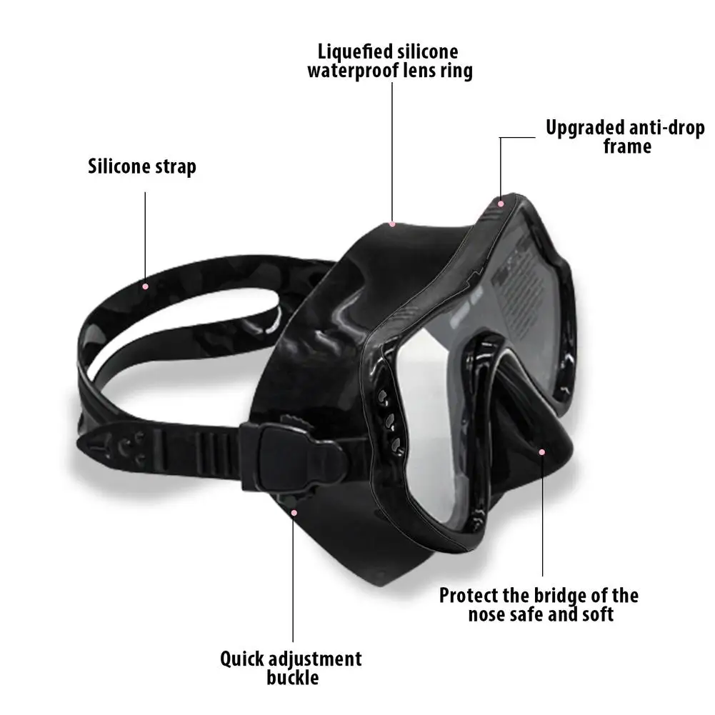 

Premium Diving Goggles Snorkel Set Adult Diving Snorkeling Swimming Goggles Diving Masque Goggles With Camera Mount