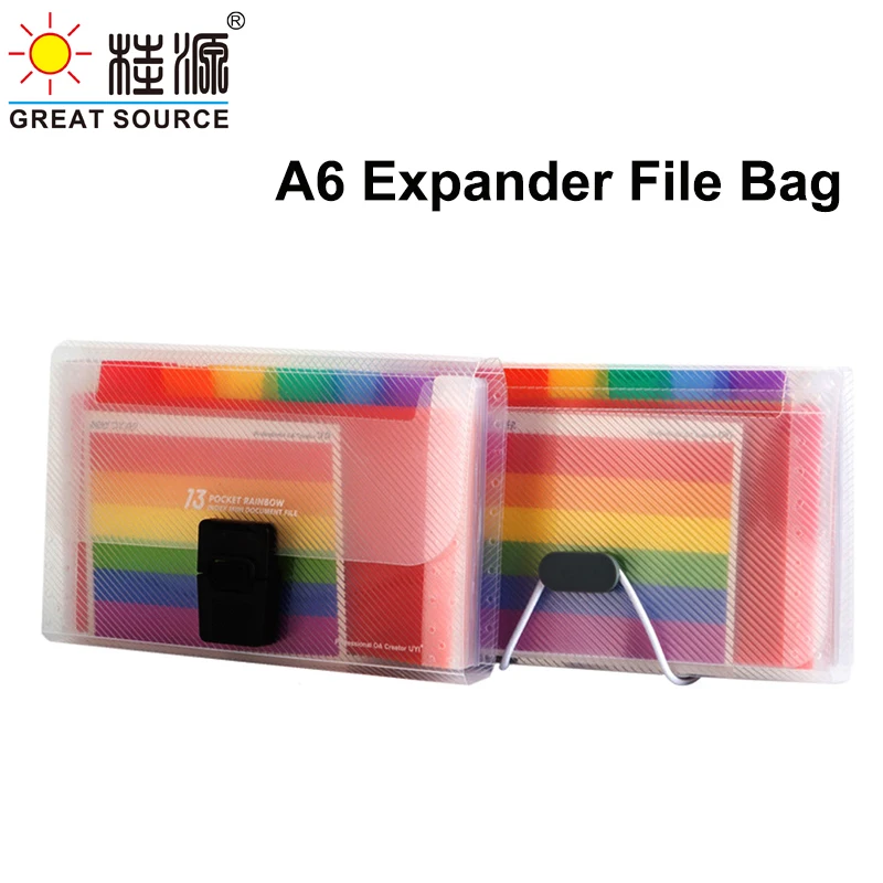 

Expanding File Folder 13 Layers File Organiser Portable Bag A6 File Storage 178*105*30mm(L7.01"*W4.12"*D1.18")(2PCS)