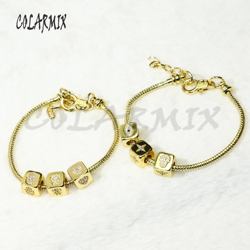 5 шт. кубические бусины браслеты смешанные ювелирные изделия амулеты аксессуары