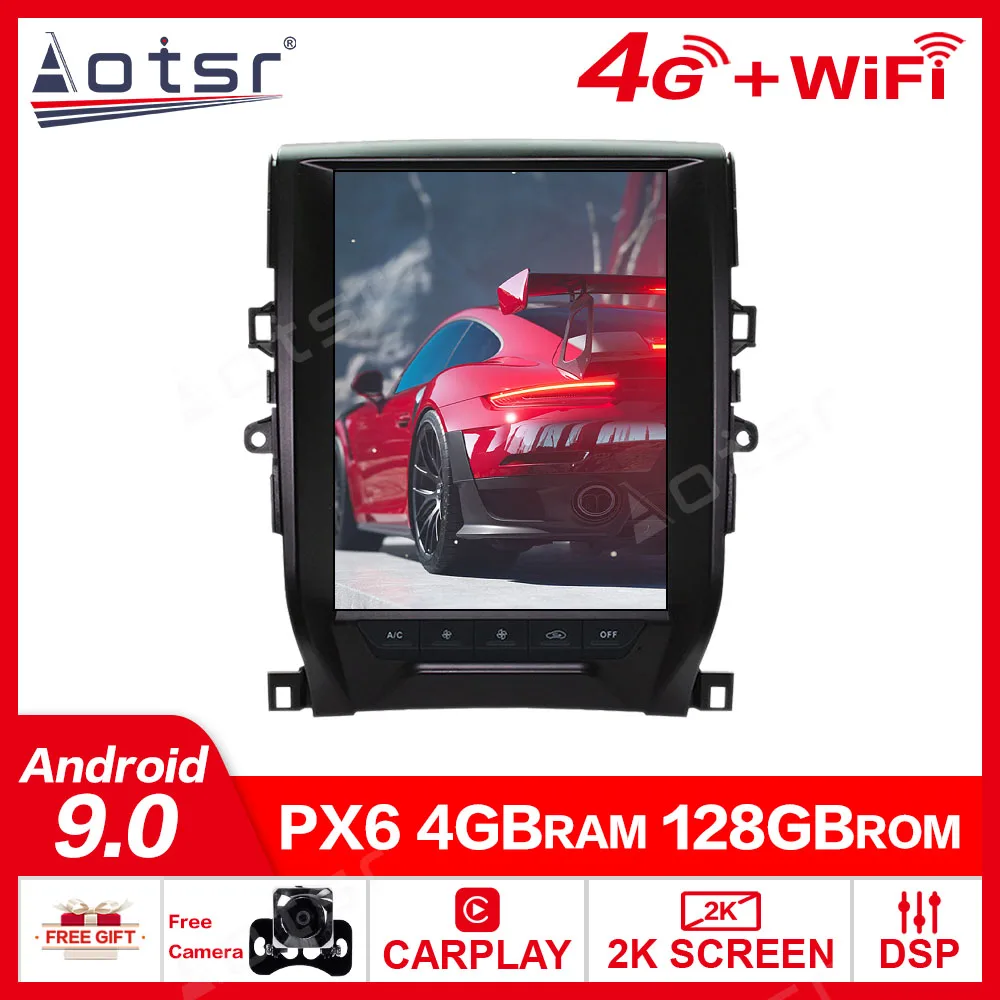 

4+128G ROM Vertical screen Android 9.0 Car multimedia Player For Toyota mark x reiz 2011-2018 GPS navi radio stereo Head Unit