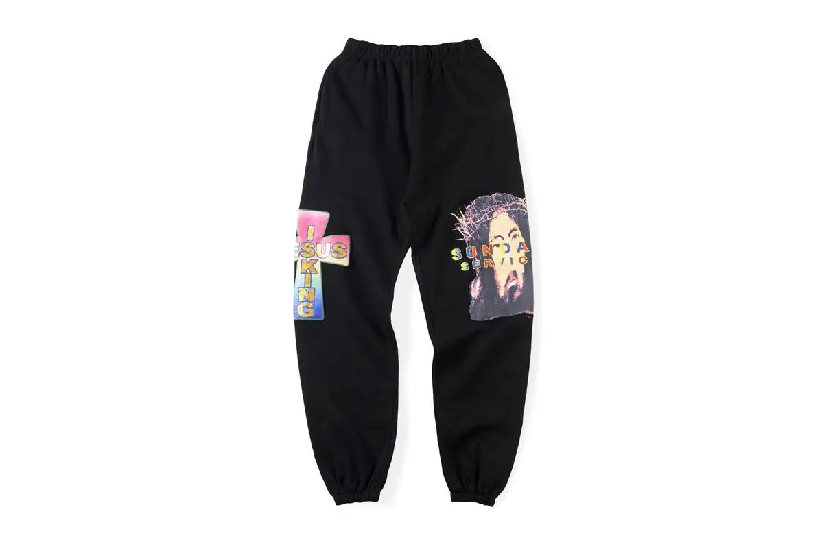 

Kanye West Pants hip hop high street Jesus Cross JESUS IS KING sweatpants casual leggings JESUS IS KING Sweatpants