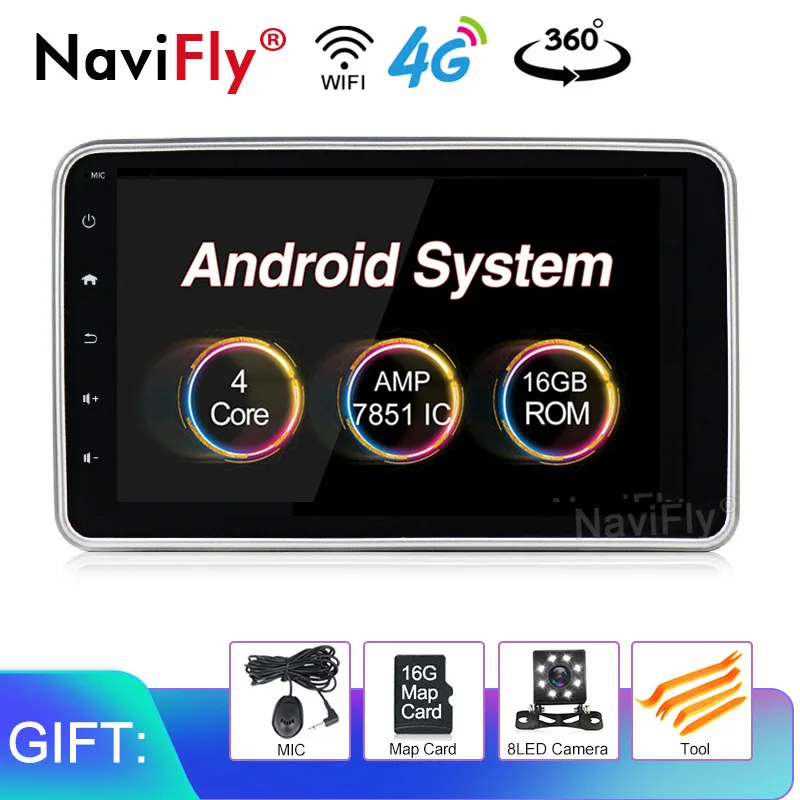 1G RAM 16G ROM 8 ''Andorid8.1 Универсальный Автомобильный GPS навигация автомобильная стереосистема Bluetooth Радио аудиоплеер FM RDS автомобильный мультимедийный плеер wifi BT mic - Цвет: 1G RAM 16G ROM
