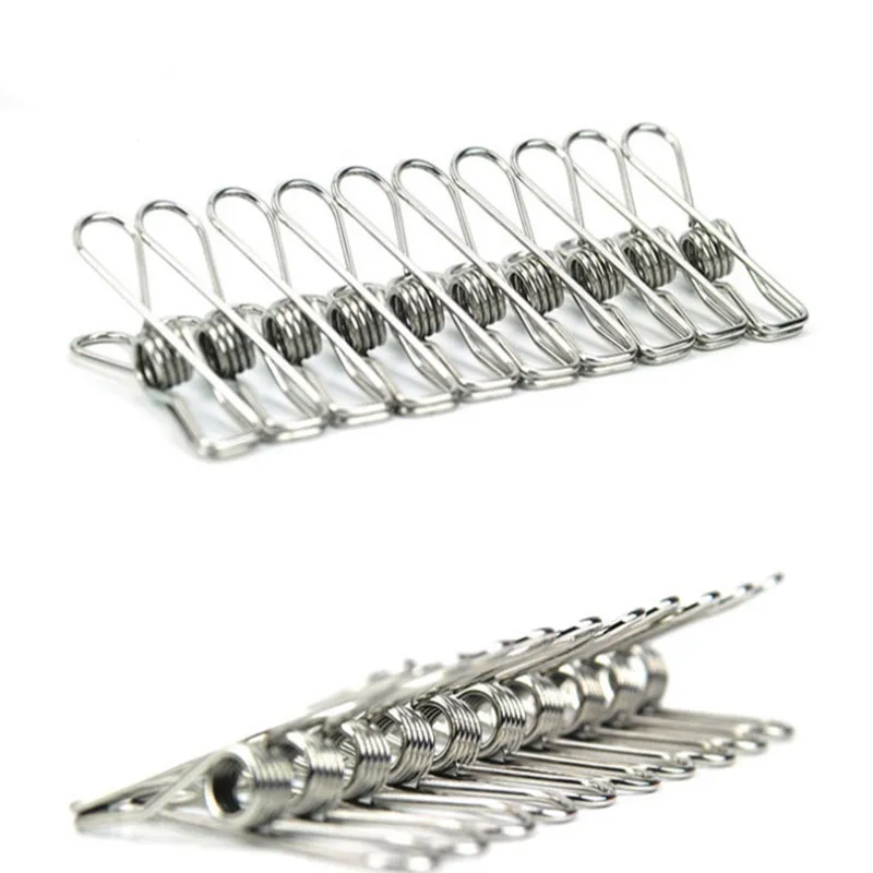 

5Pcs/bag 56mm65mm85mm Household Stainless Steel Clothespin Underwear Towel Metal Clip