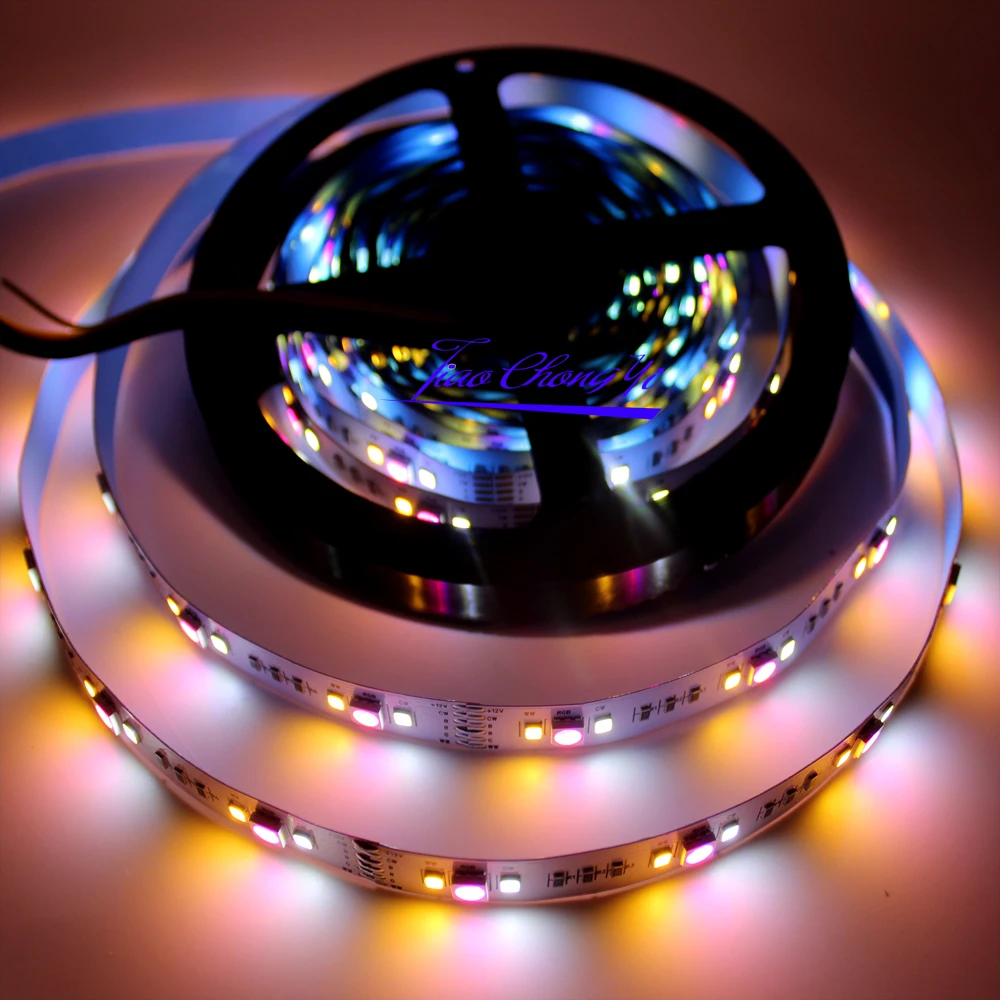 5 м RGBCCT 90led/M светодиодная лента 5050 RGB+ 2835 белый/теплый белый+ 2,4G RF RGBWC контроллер+ 12 В 6A мощность