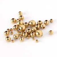 50pcslot 34568mm original brass spacer beads ball loose bead for charms bracelets jewelry making components craft diy