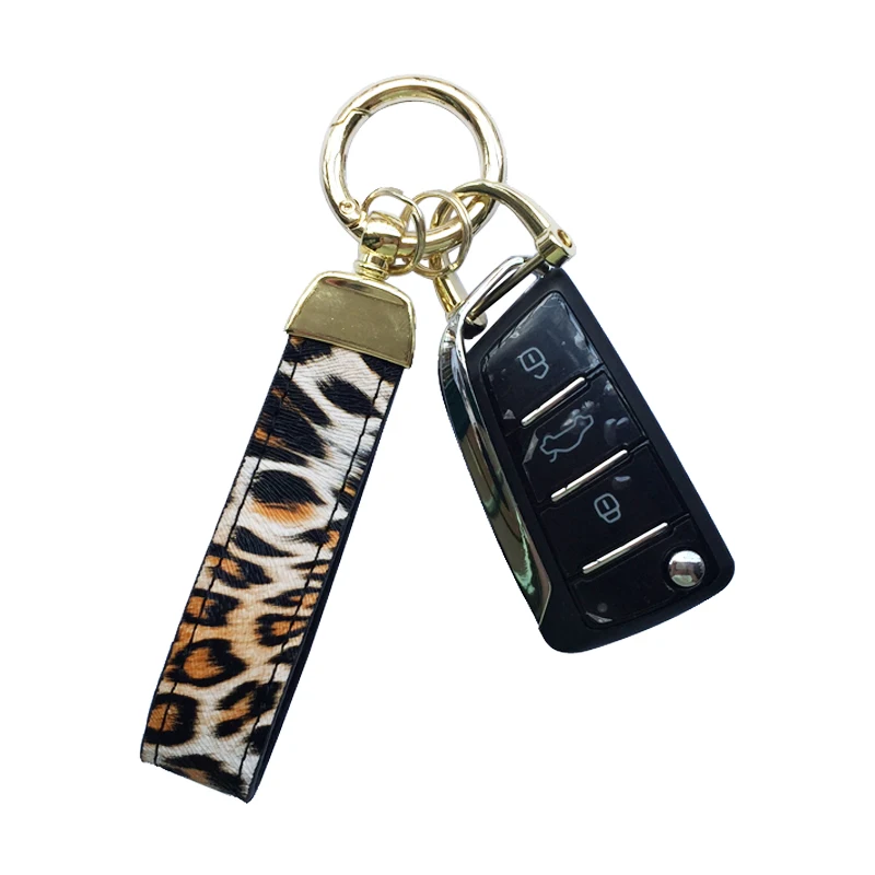 High Quality Leopard Pattern PU Leather Car Keychain Suitable For Key Remote Control Lovers Friends Gift Wallet | Багаж и сумки