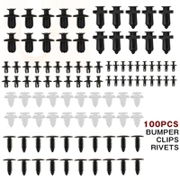100pcsset 6 size model mixed bumper clips rivets fastener clip car accessories for toyota corolla for honda civic for nissan