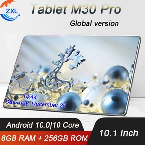 tablet pc m30 pro 10 1 inch tablets 8gb ram 256gb rom game tablete 10 core tablette android 10 0 4g network wifi gps bluetooth free global shipping