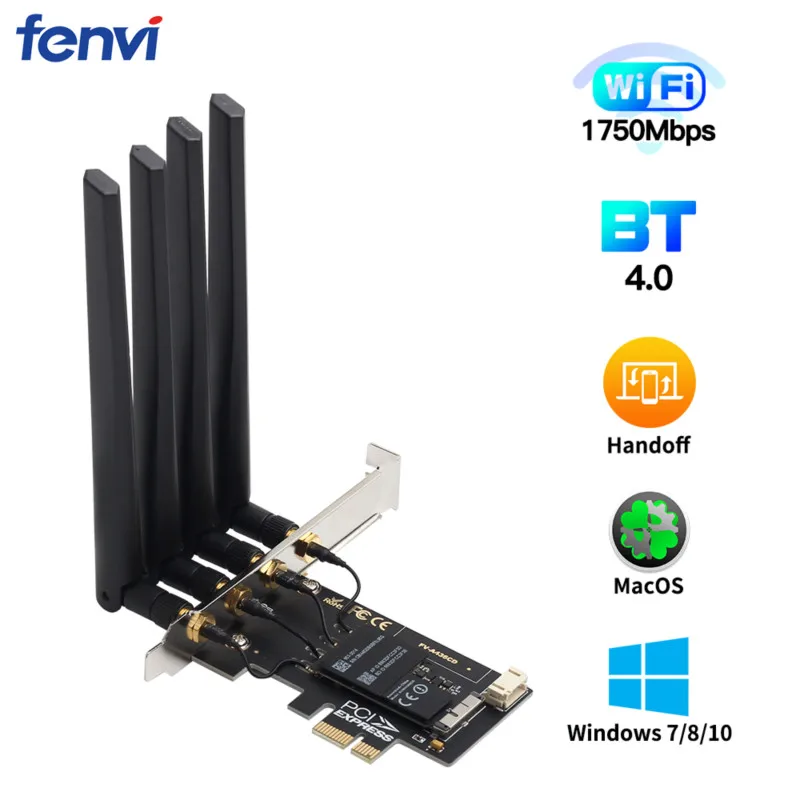 Двухдиапазонный BCM94360CD 1750 Мбит/с WiFi карта 802.11ac Bluetooth4.0 PCIE беспроводной адаптер для