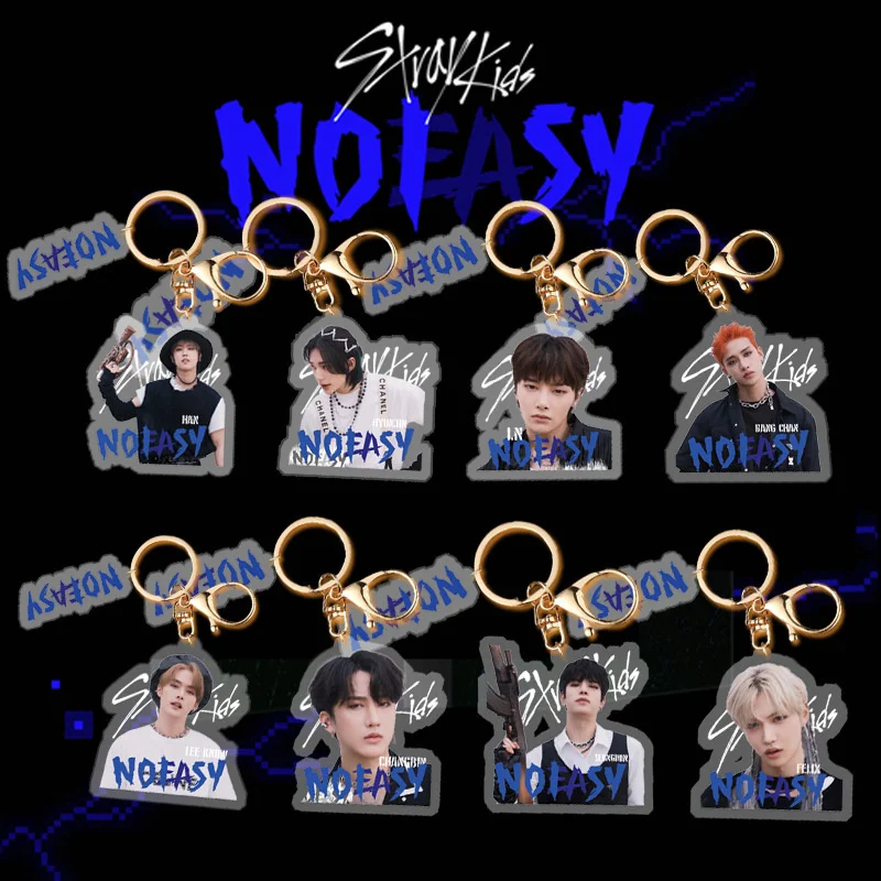 

KPOP Stray Kids Acrylic Key Chain Keyring 2-piece Set K-POP StrayKids Fan Favorites New Korea Group Thank You Card