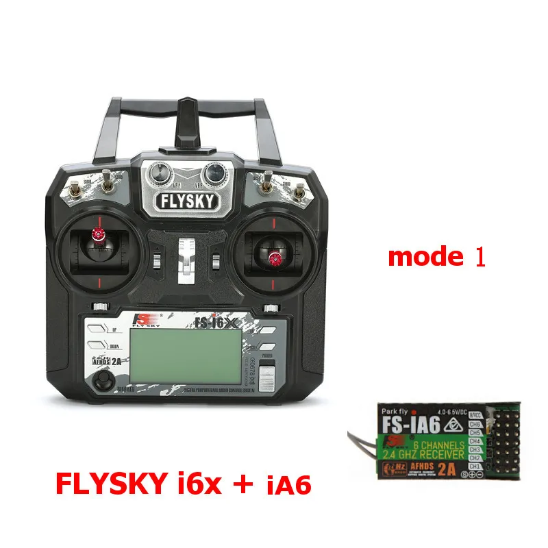 FLYSKY FS-i6X i6X 10CH 2,4 ГГц AFHDS 2A передатчика радиоуправляемой модели к компьютеру с X6B iA6B A8S приемник для RC Qaud небольшой гоночны - Цвет: Mode 1 with iA6