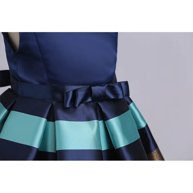 

Children's Dress Striped Bowknot Baby Girls Princess Dresses Kids Wedding Birthday Party Clothes for Girl Gift Ruffle Costume