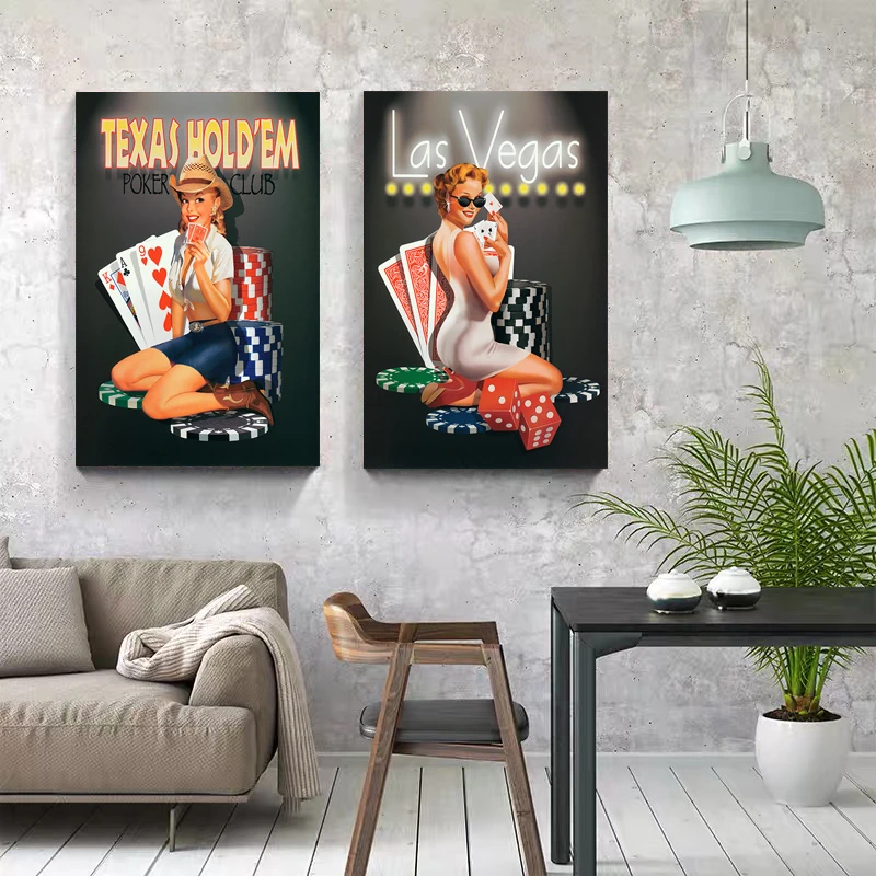 Привлекательные краутеры покерные игральные карты картины для интерьера