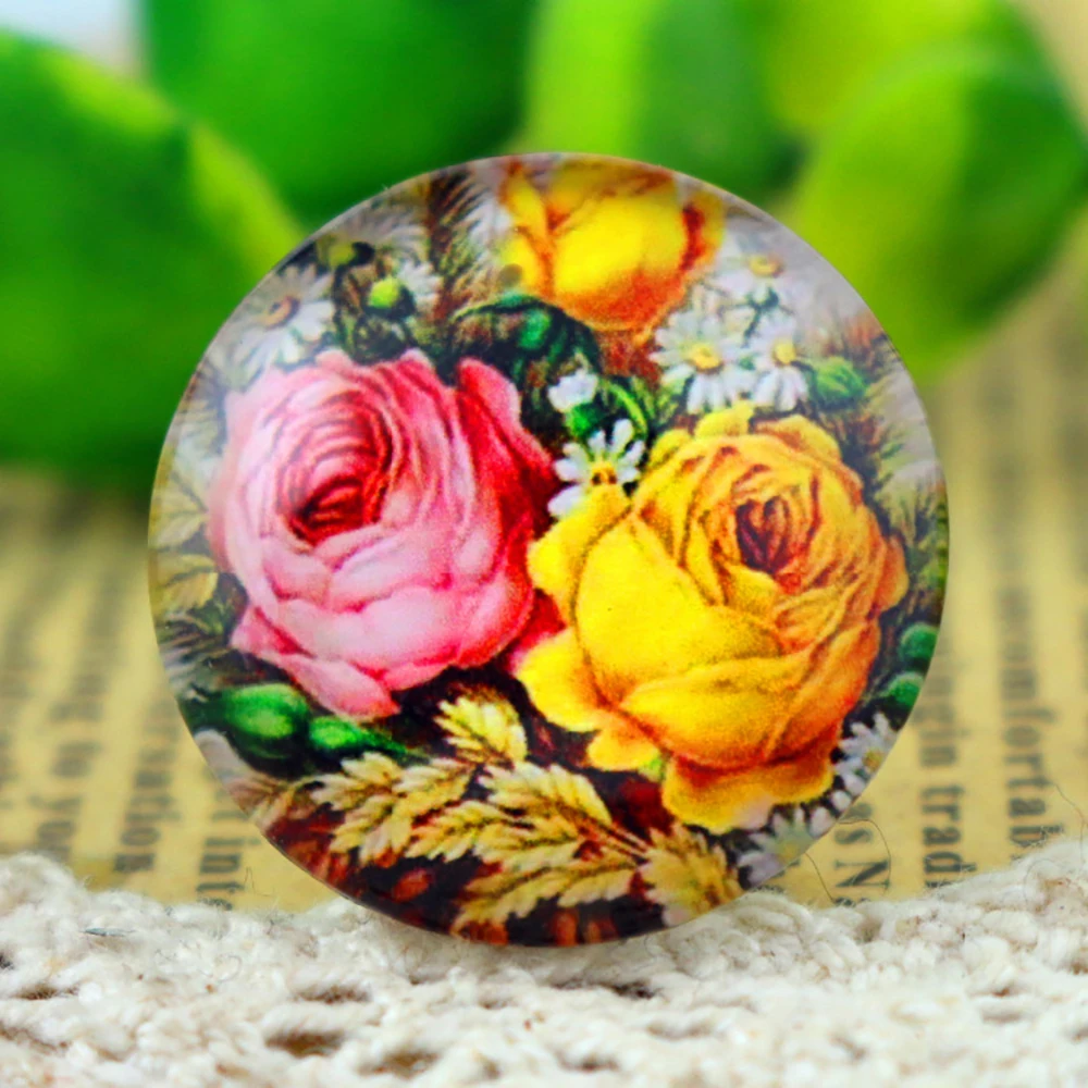 

New Fashion 5pcs/Lot 25mm Handmade Photo Glass Cabochons